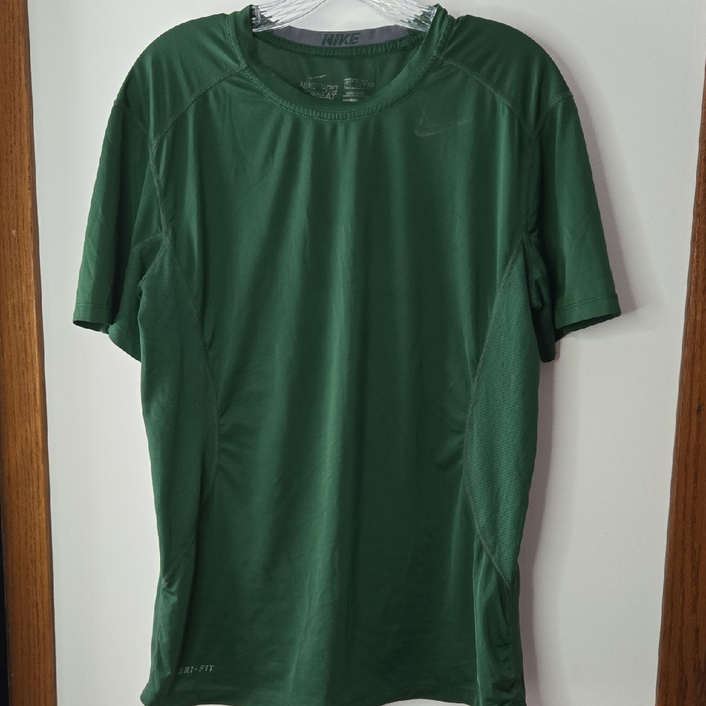 Nike Pro Combat Dri-Fit Men's Deep Green Short Sleeve Tee
